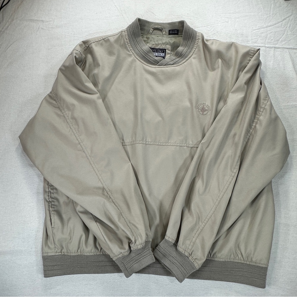 Members Only Gray Pullover Golf Jacket Sz L